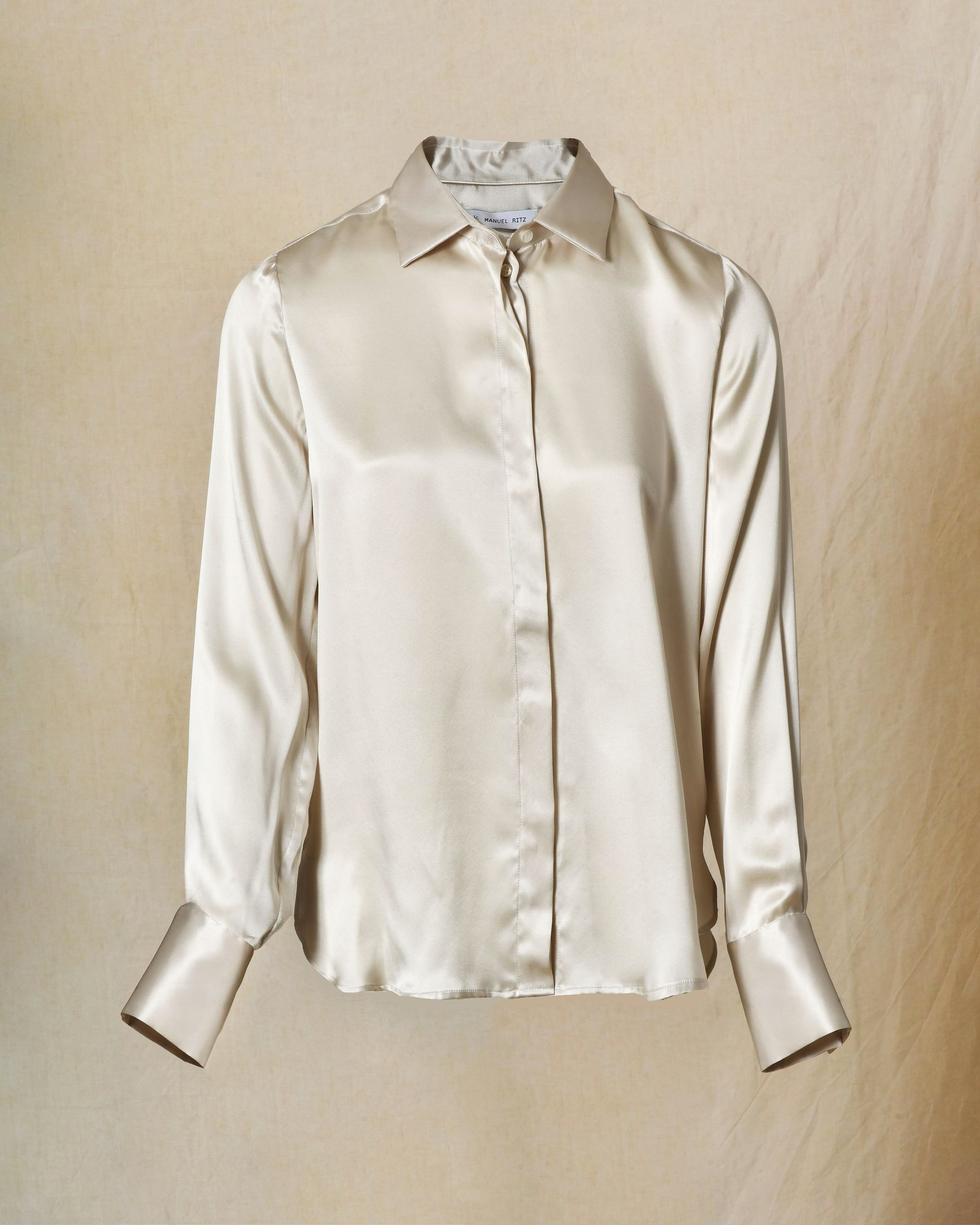 Chemise en soie beige Manuel Ritz