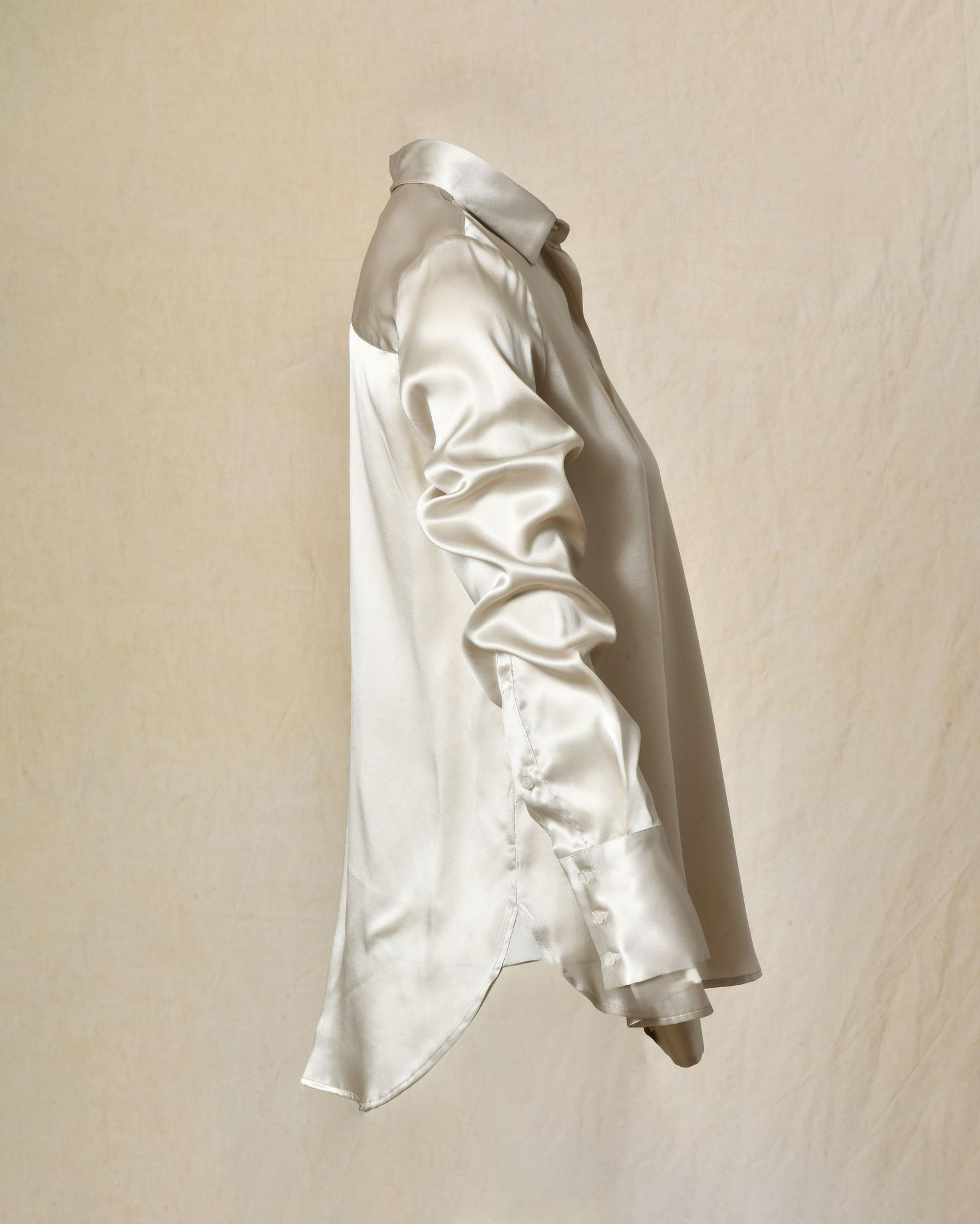 Chemise en soie beige Manuel Ritz