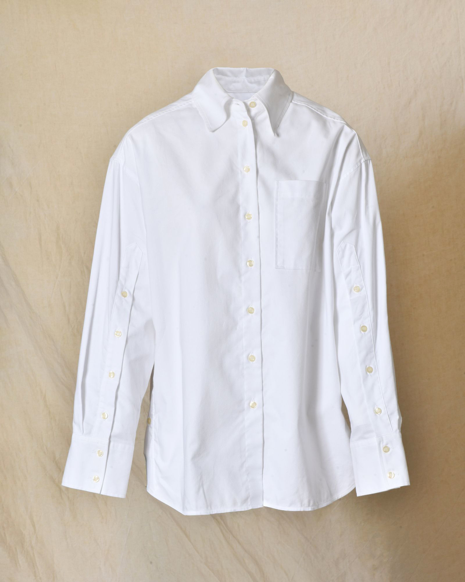 Chemise oversize blanche à manches boutonnées Manuel Ritz
