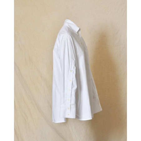 Chemise oversize blanche à manches boutonnées Manuel Ritz