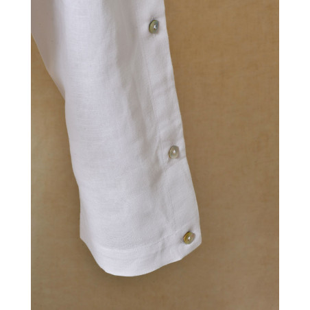 Chemise en lin oversize à manches boutonnées Balossa