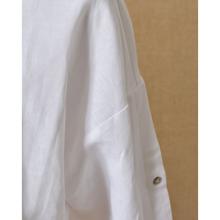 Chemise en lin oversize à manches boutonnées Balossa