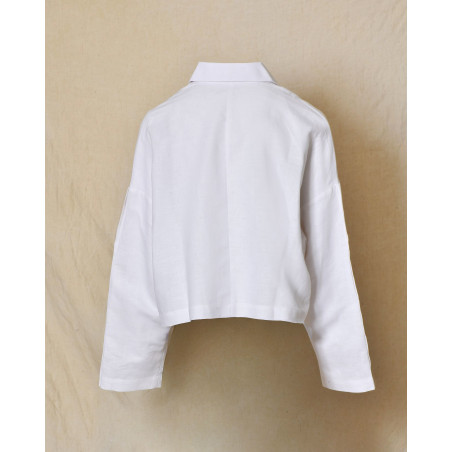Chemise en lin oversize à manches boutonnées Balossa