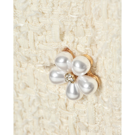 Manteau en tweed écru Edward Achour