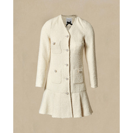 Manteau en tweed écru Edward Achour