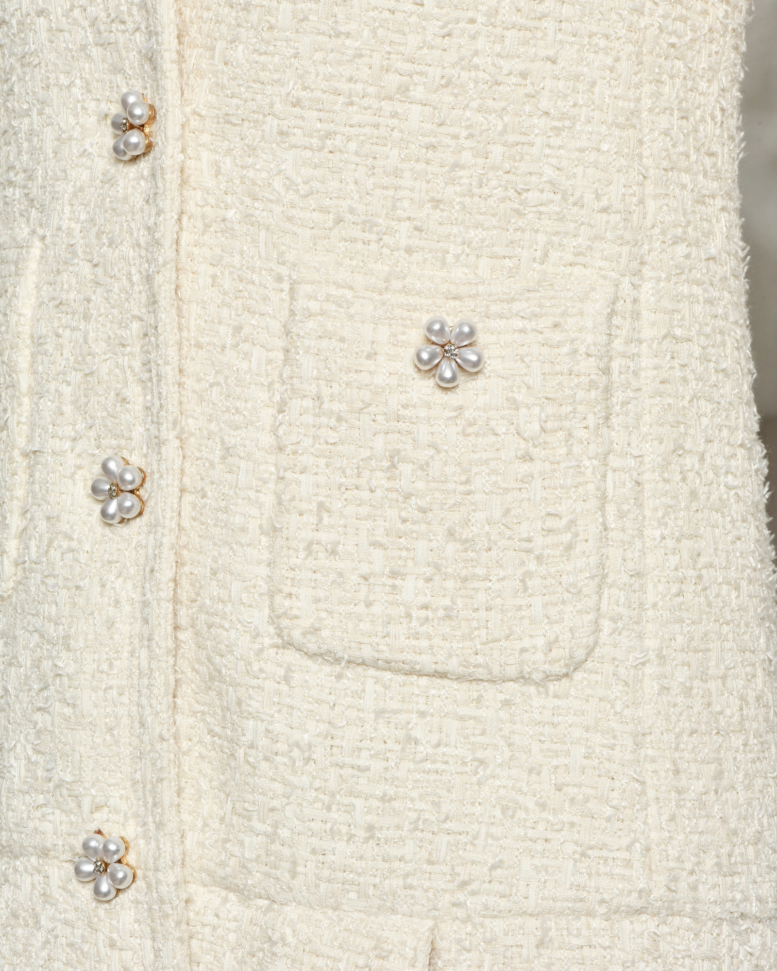 Manteau en tweed écru Edward Achour