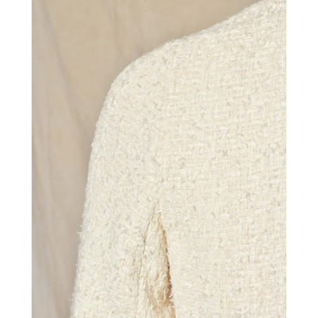 Manteau en tweed écru Edward Achour