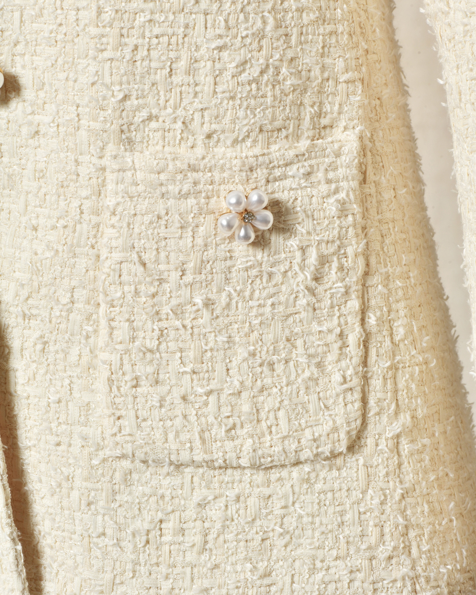 Manteau en tweed écru Edward Achour