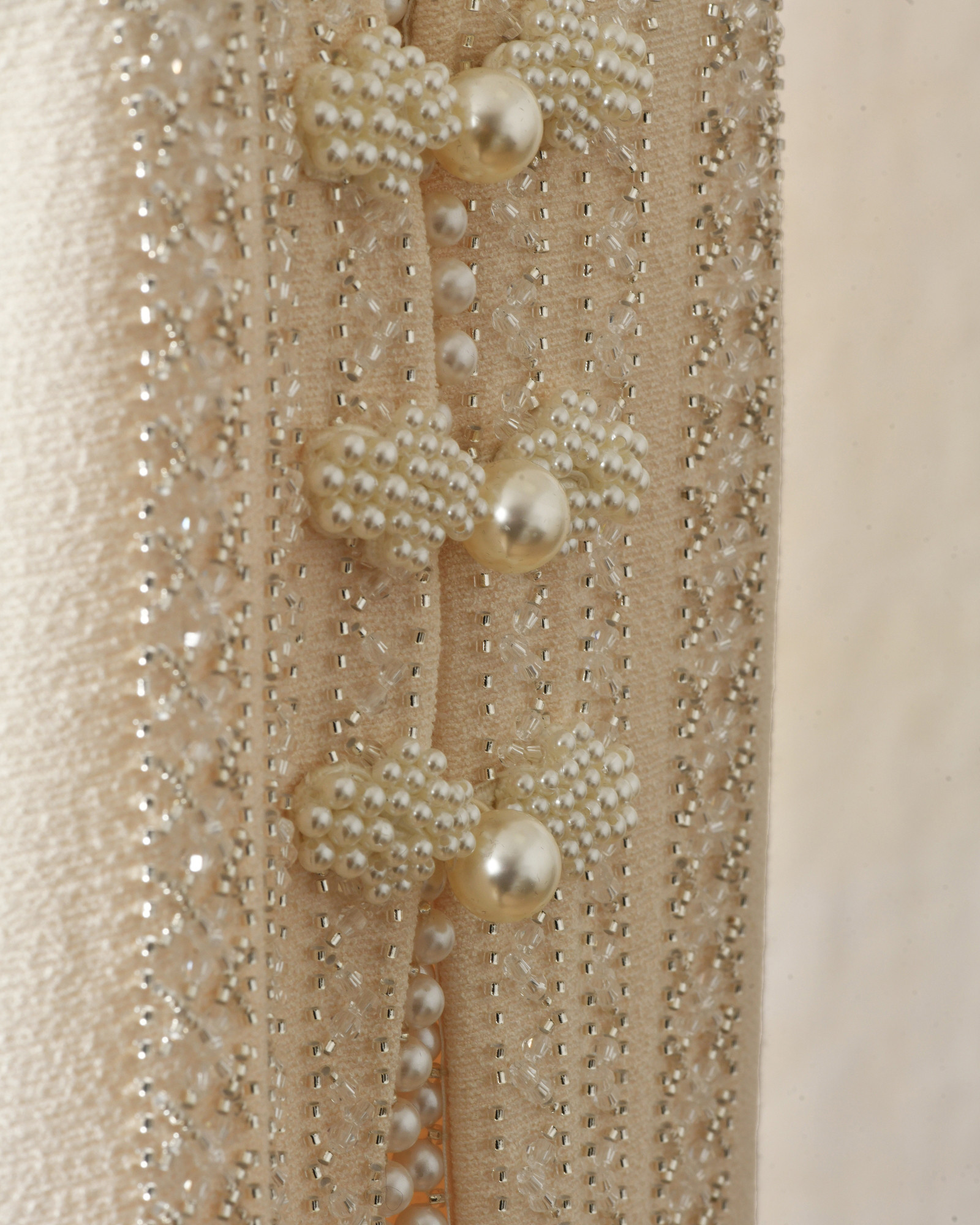 Veste longue sans manches à finitions perlées Edward Achour