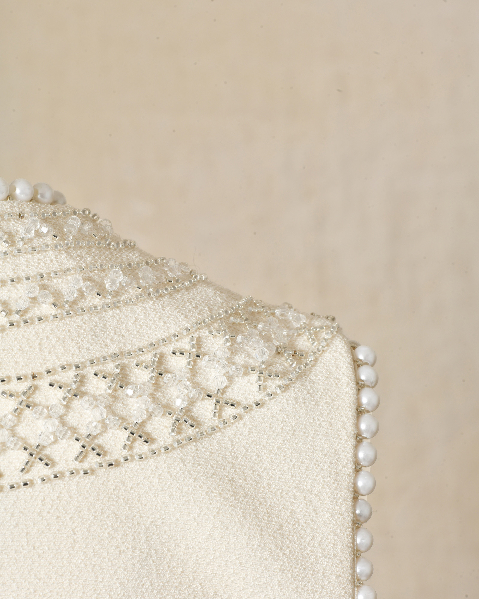 Veste longue sans manches à finitions perlées Edward Achour