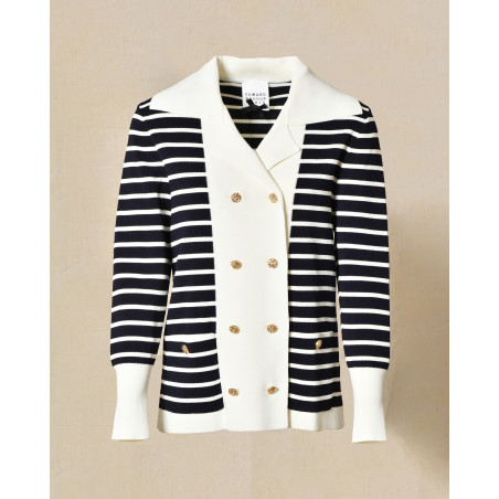 Cardigan à rayures Edward Achour