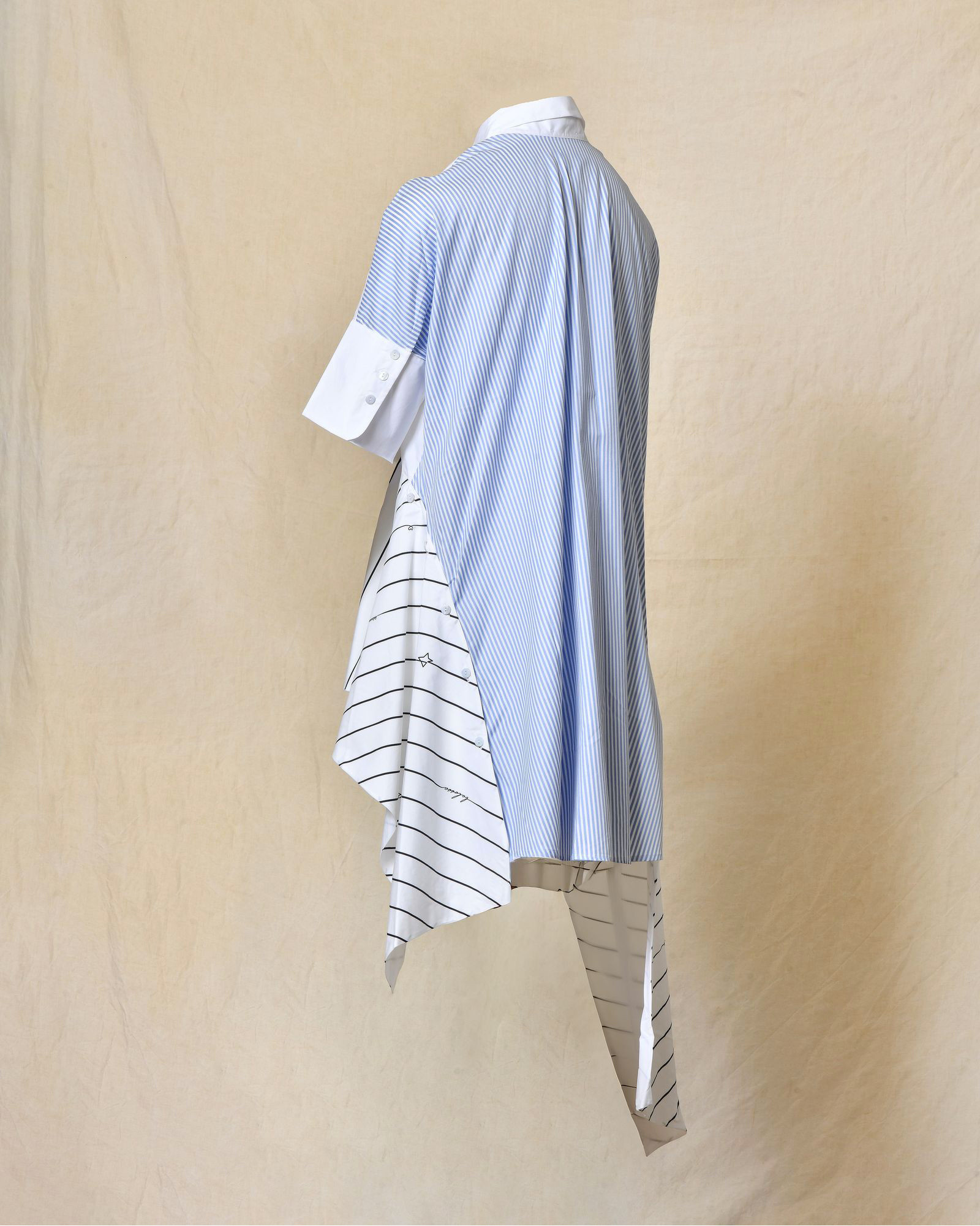 Chemise asymétrique à imprimés rayés Balossa