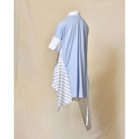 Chemise asymétrique à imprimés rayés Balossa
