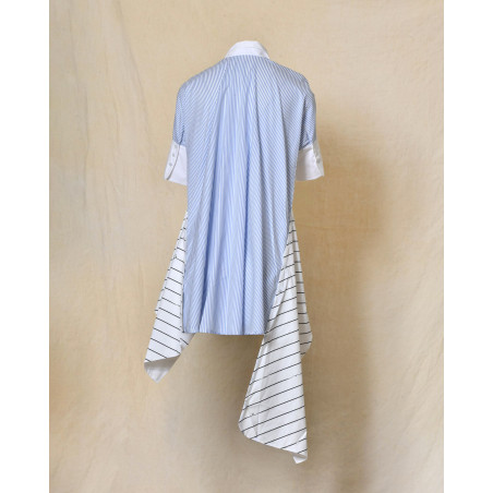 Chemise asymétrique à imprimés rayés Balossa