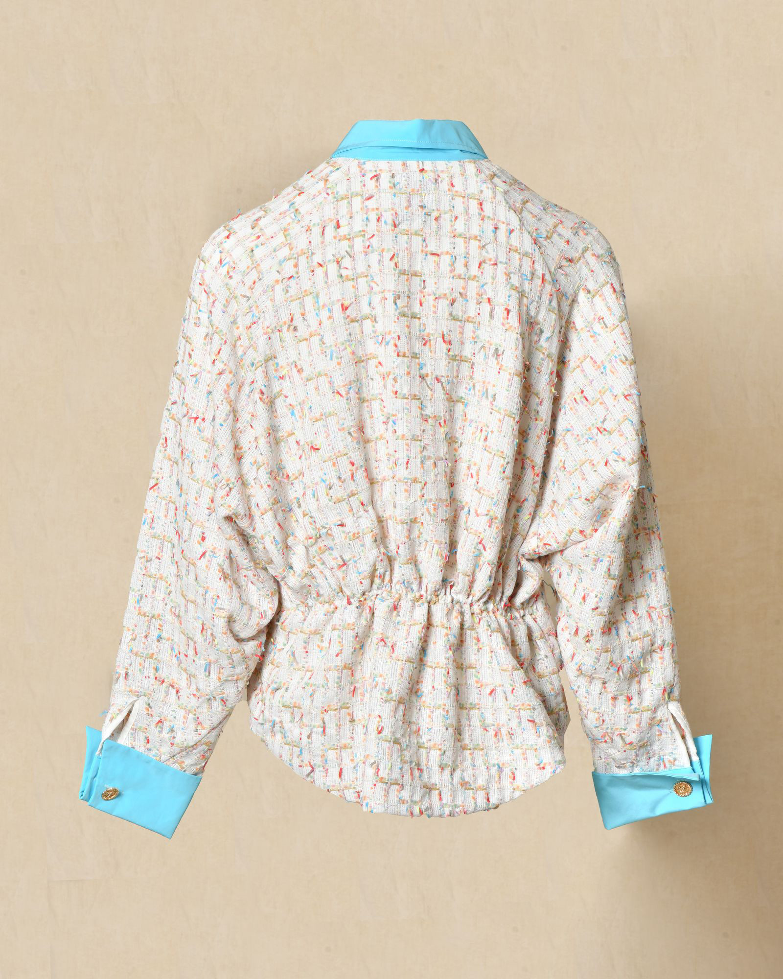 Chemisier contrasté en tweed multicolore Edward Achour