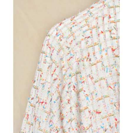 Chemisier contrasté en tweed multicolore Edward Achour