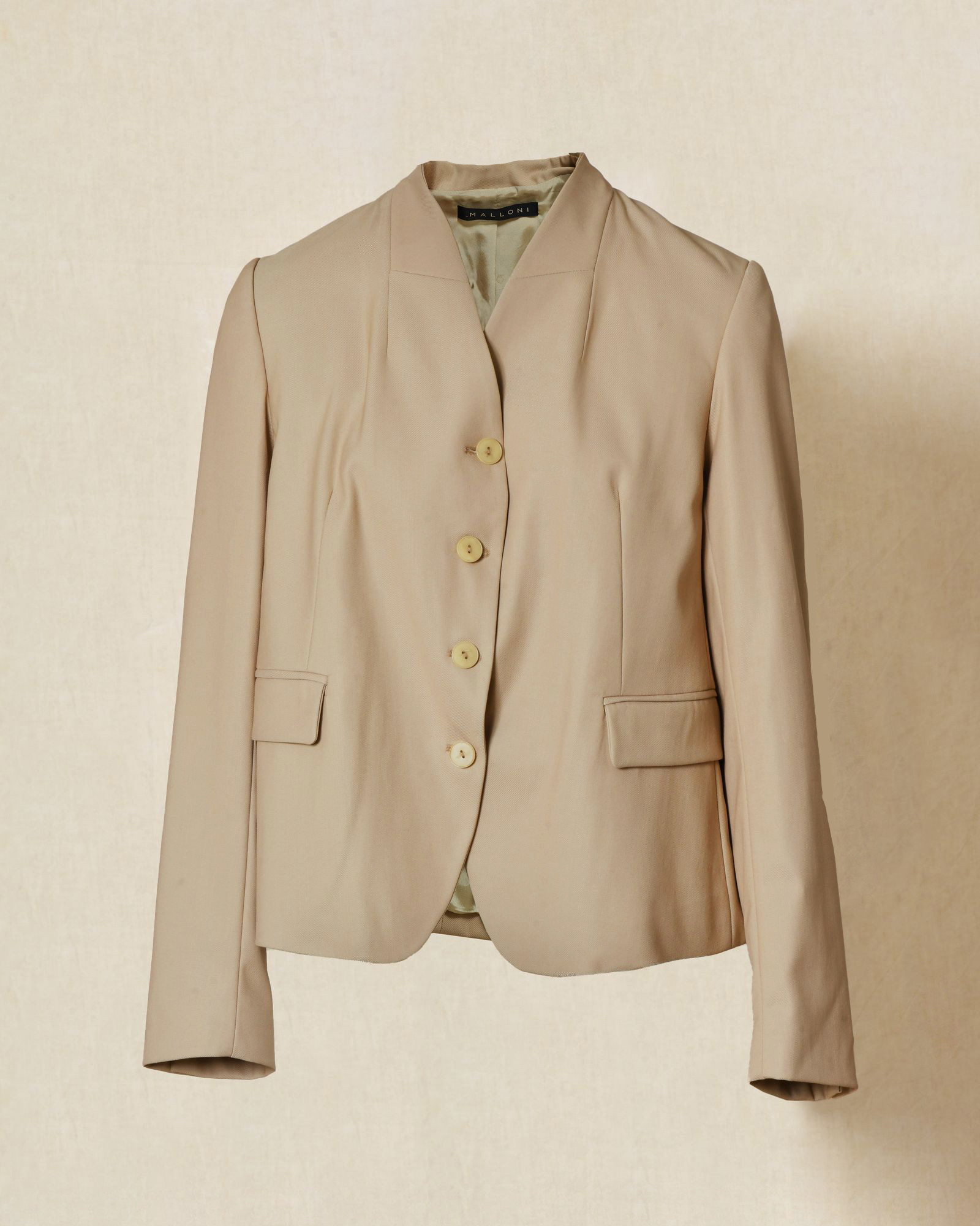 Veste blazer beige à col tailleur Malloni