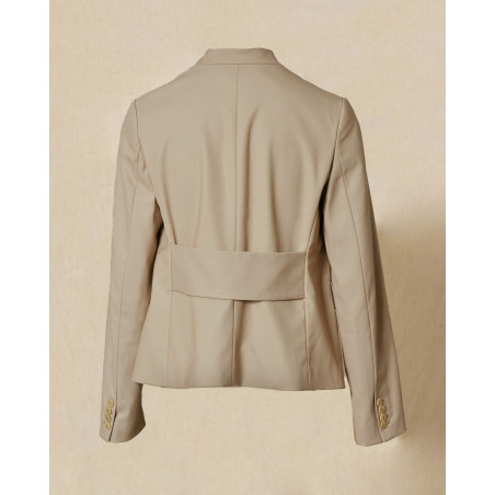 Veste blazer beige à col tailleur Malloni