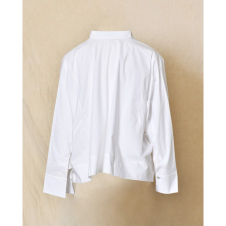 Chemise blanche oversize à poches contrastées Balossa