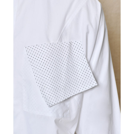 Chemise blanche oversize à poches contrastées Balossa