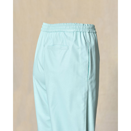 Pantalon en simili bleu Manuel Ritz