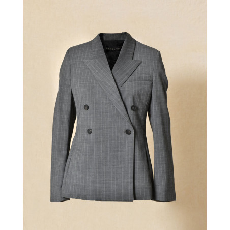 Blazer à rayures gris Malloni
