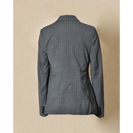 Blazer à rayures gris Malloni