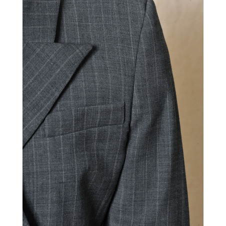 Blazer à rayures gris Malloni