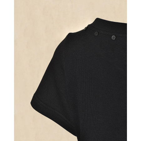 Robe longue à col drapé boutonné Balossa