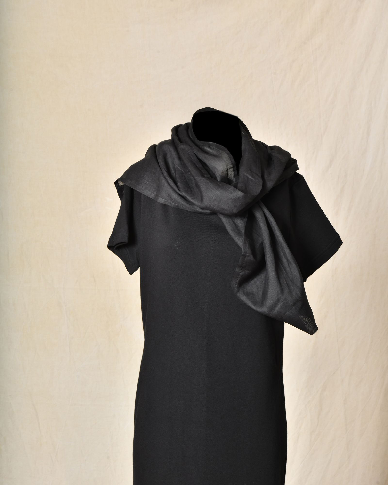 Robe longue à col drapé boutonné Balossa