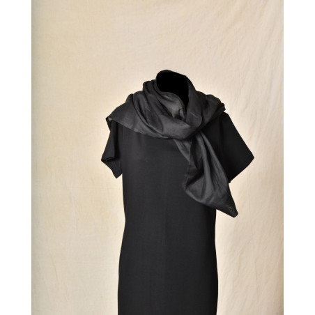 Robe longue à col drapé boutonné Balossa