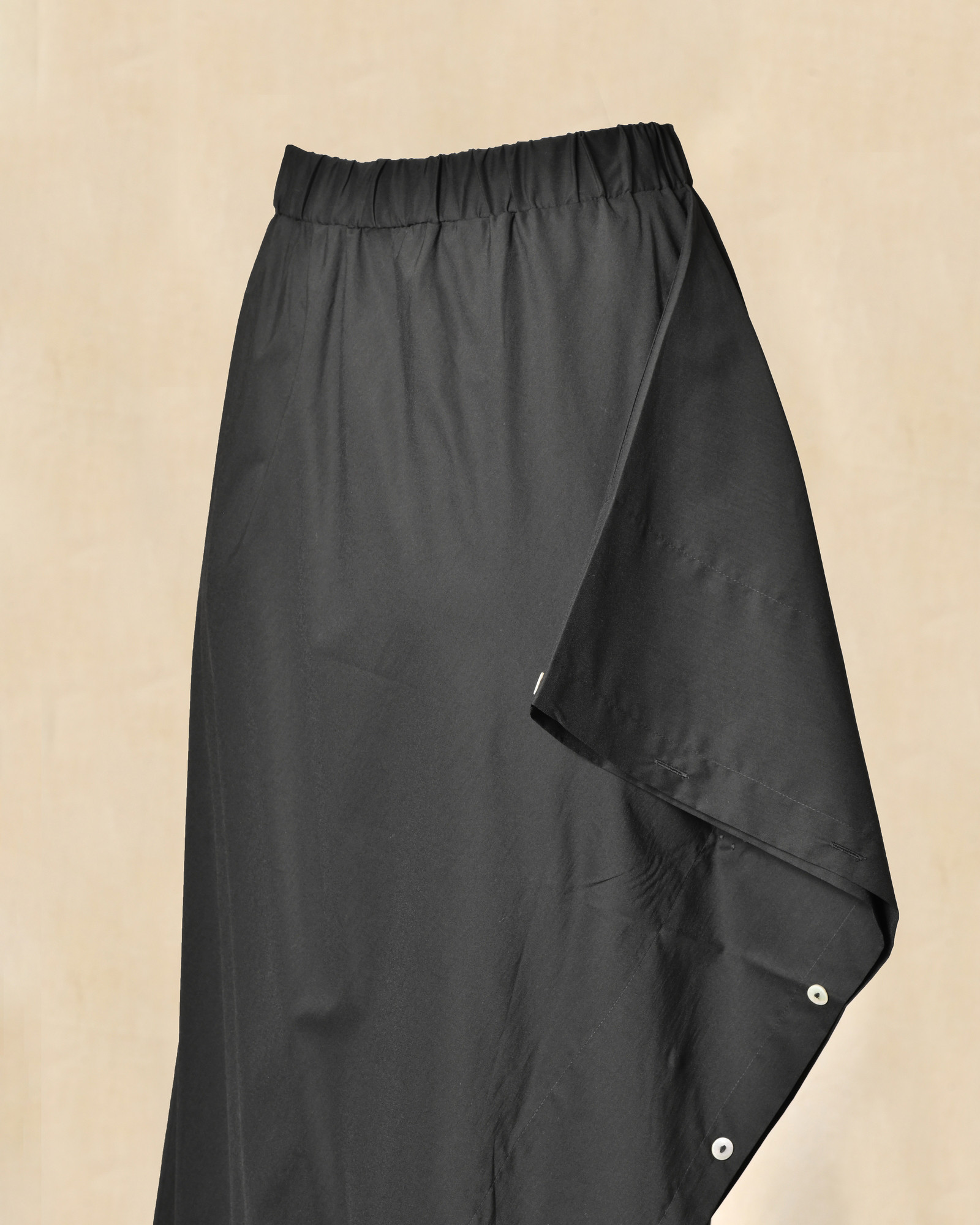 Jupe longue asymétrique noire Balossa