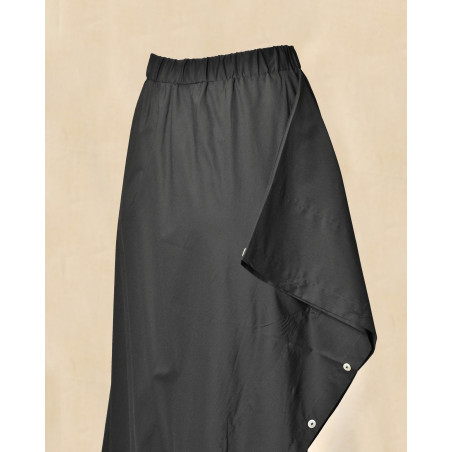 Jupe longue asymétrique noire Balossa