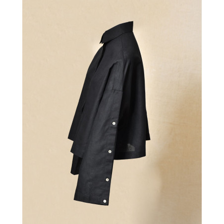 Chemise en lin oversize à manches boutonnées Balossa