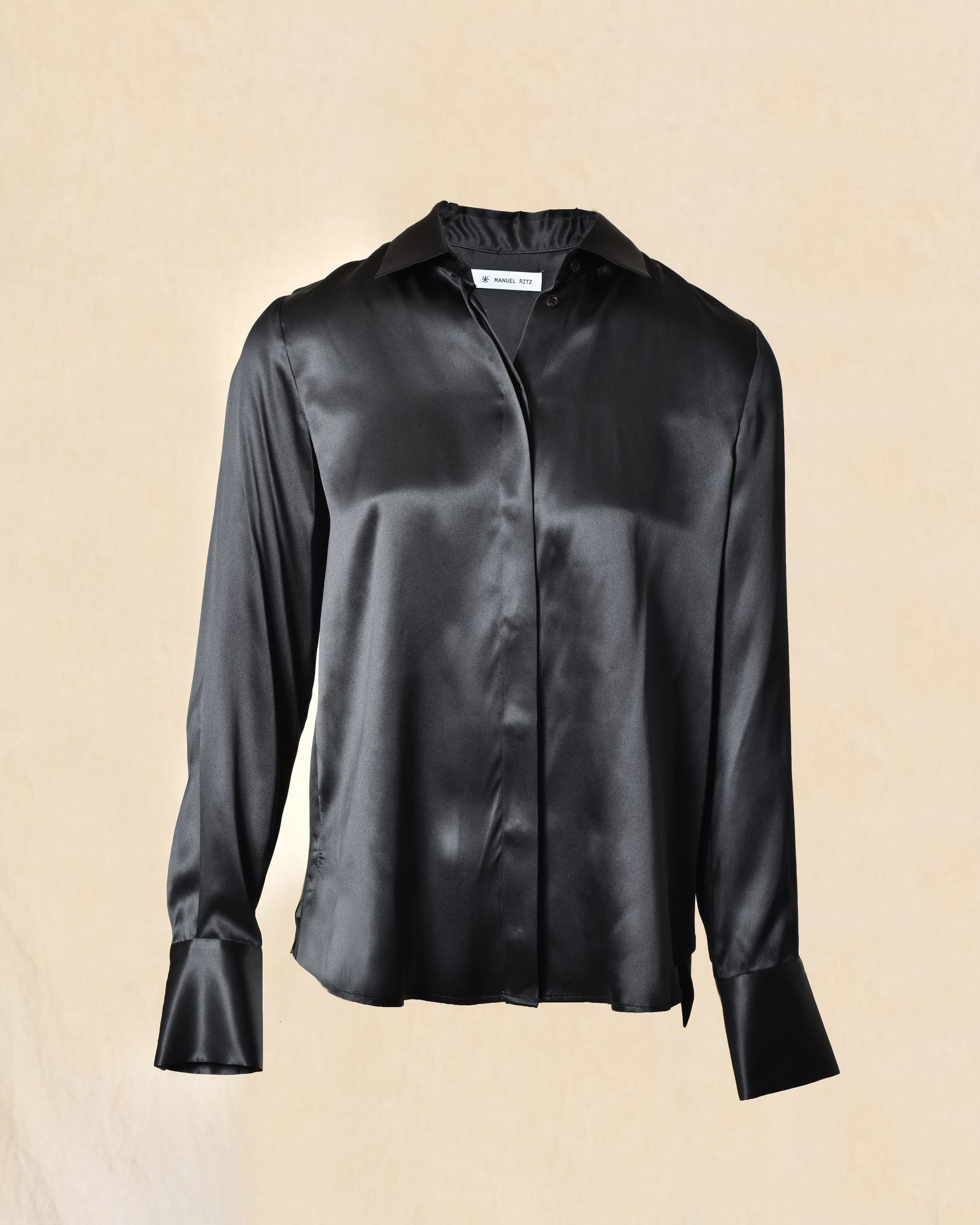 Chemise en soie noire Manuel Ritz