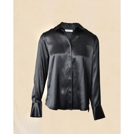 Chemise en soie noire Manuel Ritz