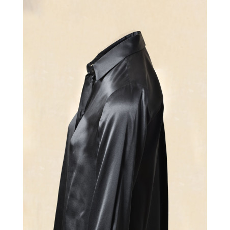 Chemise en soie noire Manuel Ritz