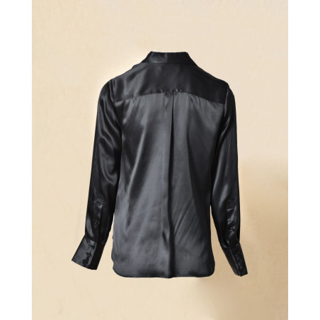 Chemise en soie noire Manuel Ritz