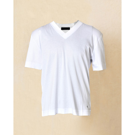 T-shirt col V blanc Outfit