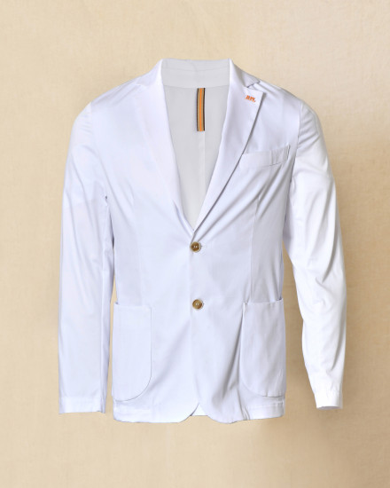 Veste blazer en coton blanc RPL