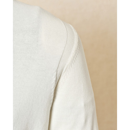 Cardigan en coton crème col V Outfit