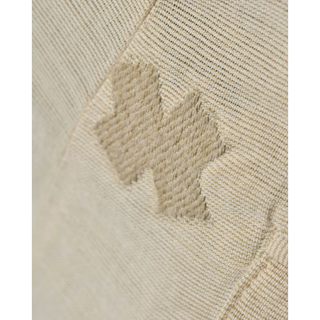 Bermuda à rayures et empiècements beige Ixos