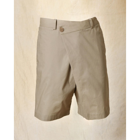Short à fermeture asymétrique beige Ixos