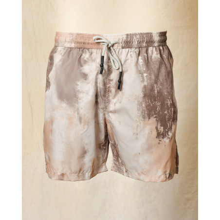 Short de bain effet délavé beige Ixos
