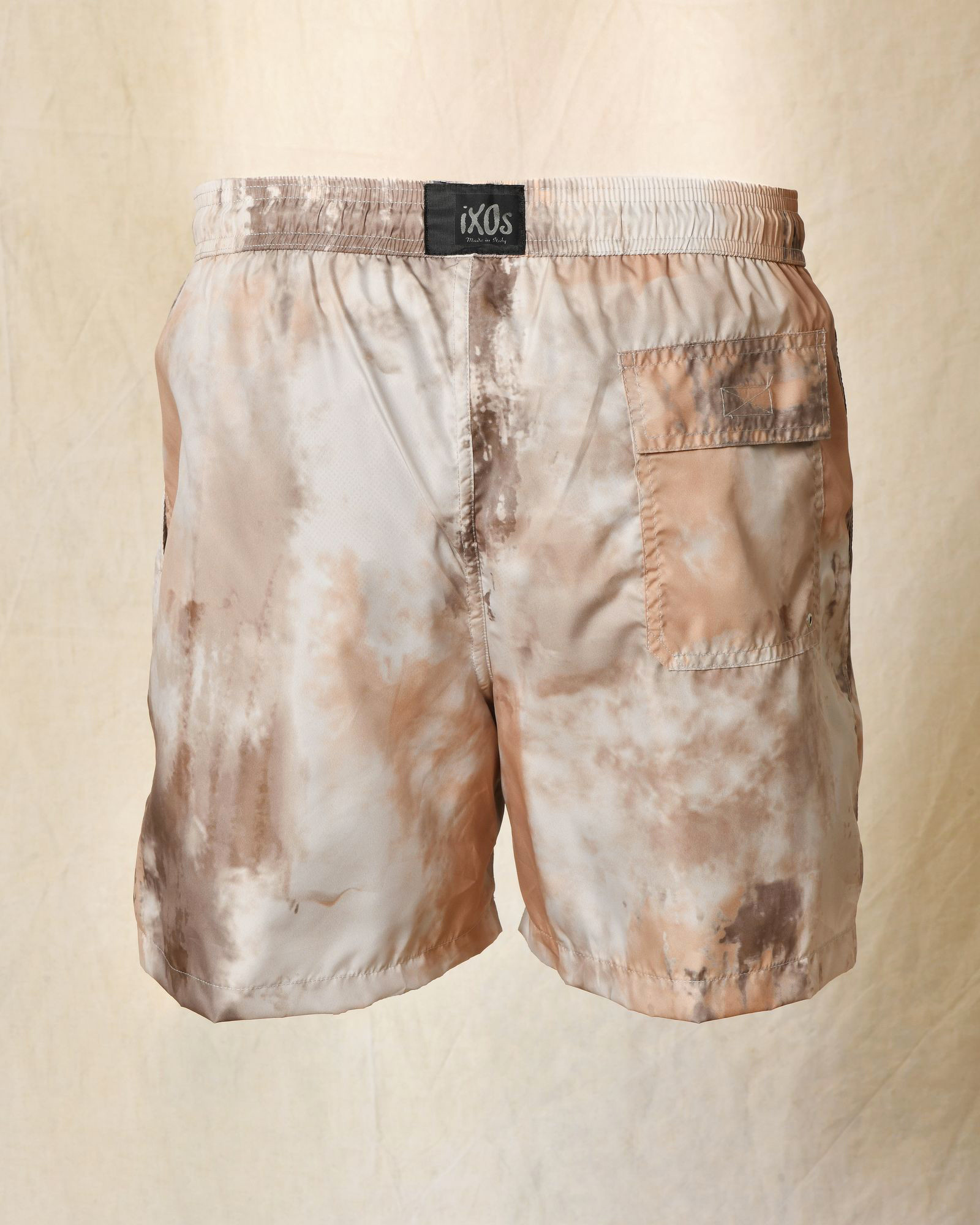 Short de bain effet délavé beige Ixos