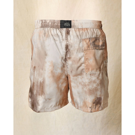 Short de bain effet délavé beige Ixos