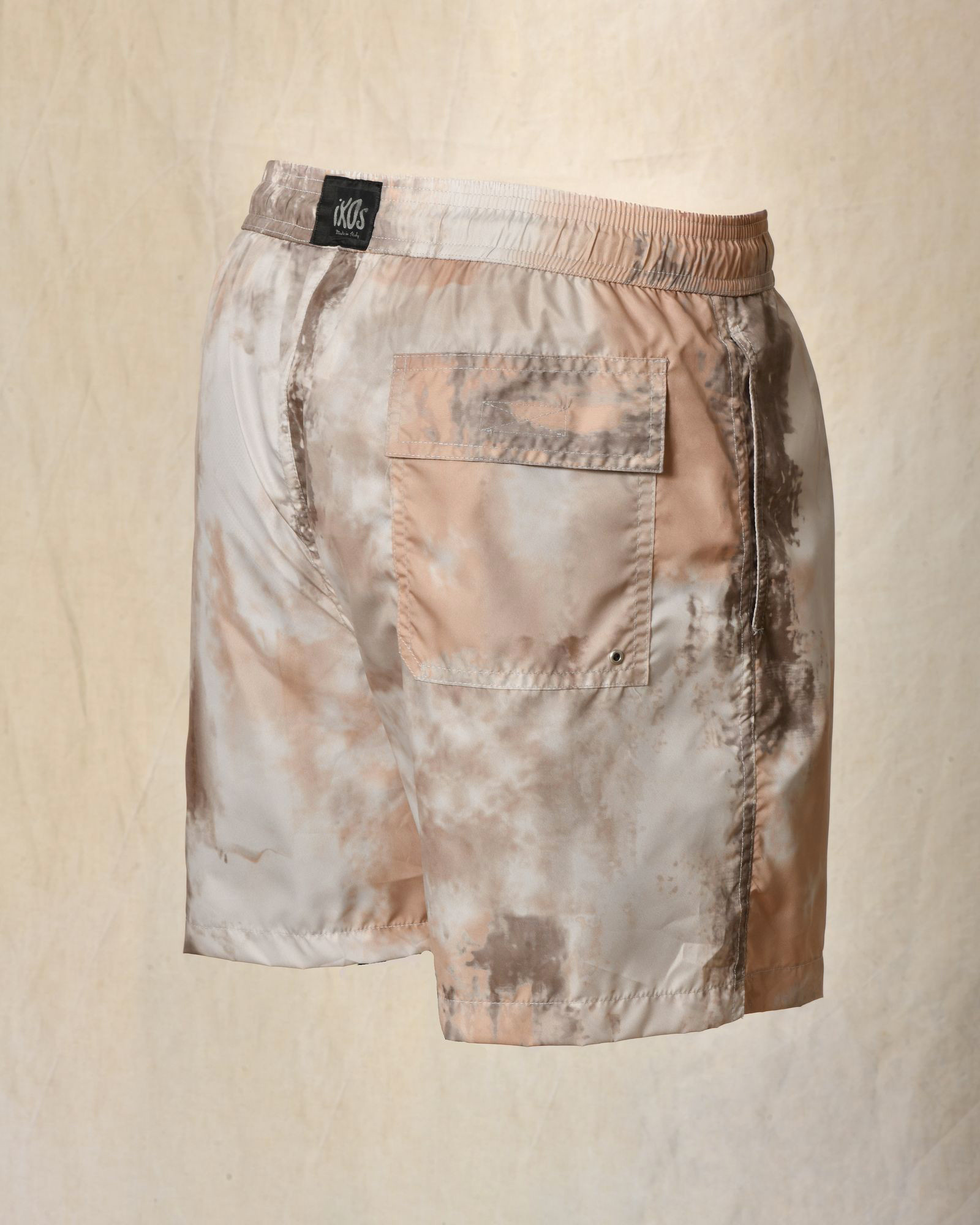 Short de bain effet délavé beige Ixos