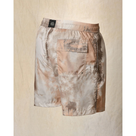 Short de bain effet délavé beige Ixos