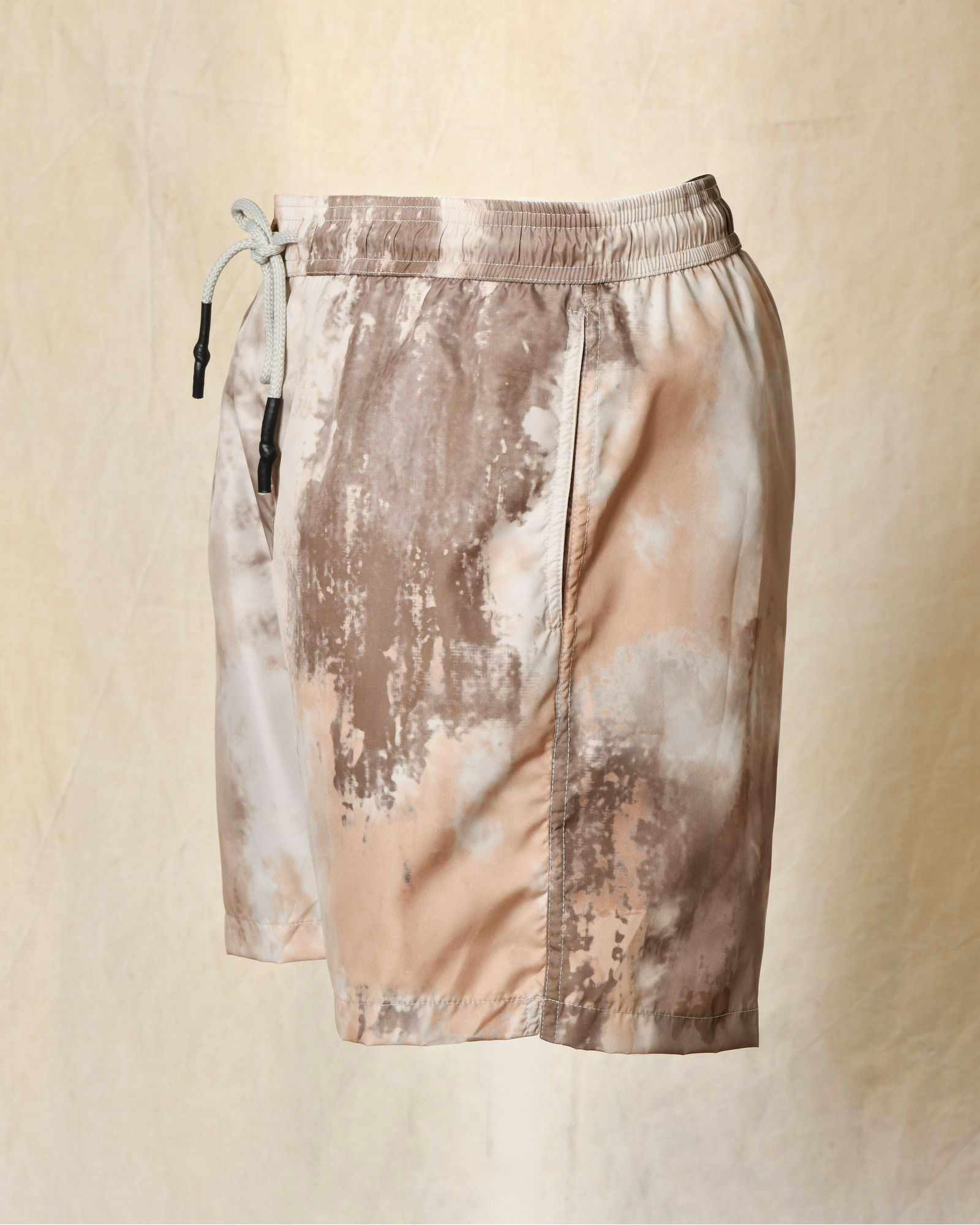 Short de bain effet délavé beige Ixos