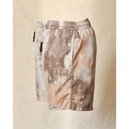 Short de bain effet délavé beige Ixos